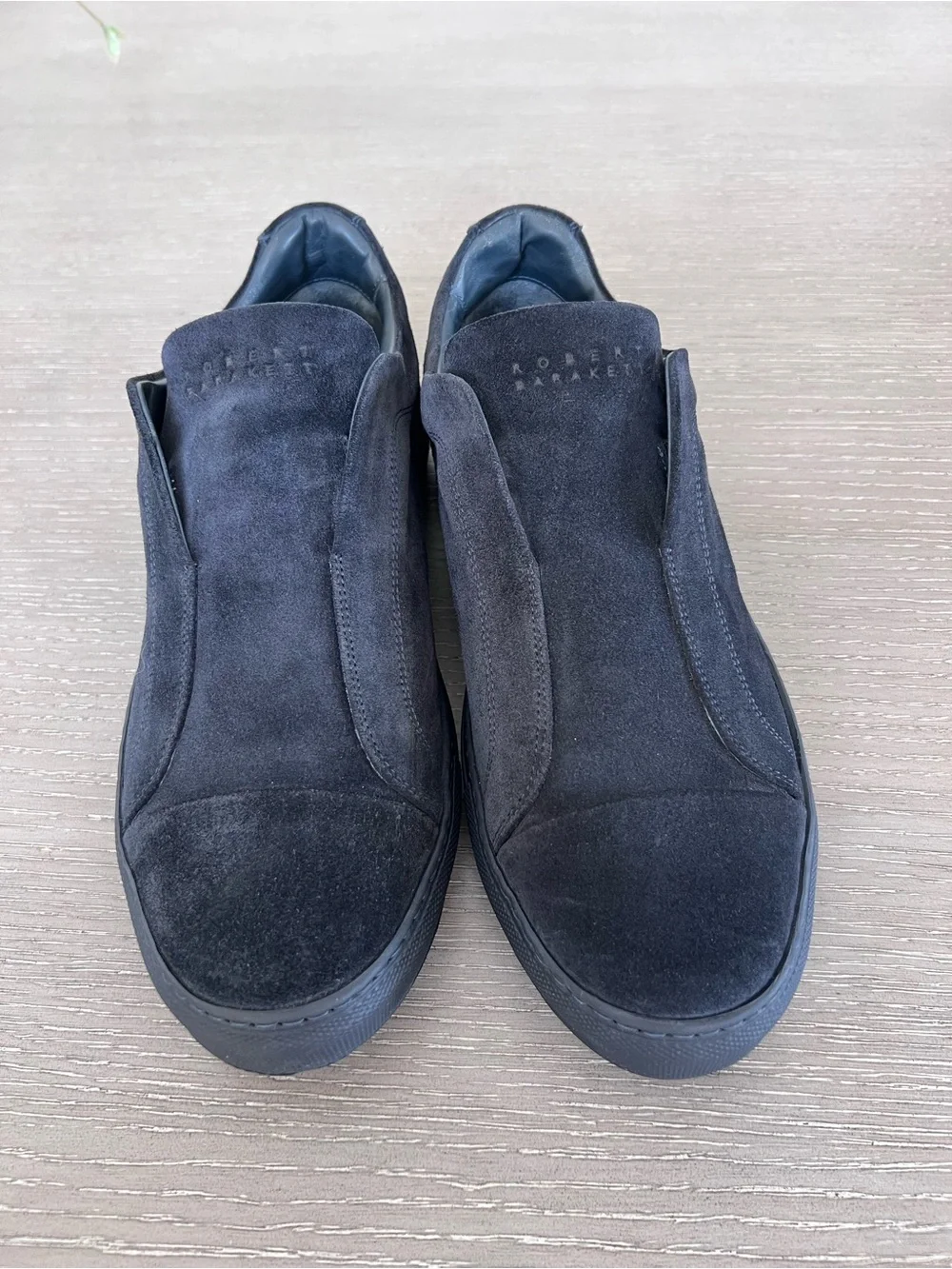Robert Barakett Men's Slip-On Suede Loafers in Black